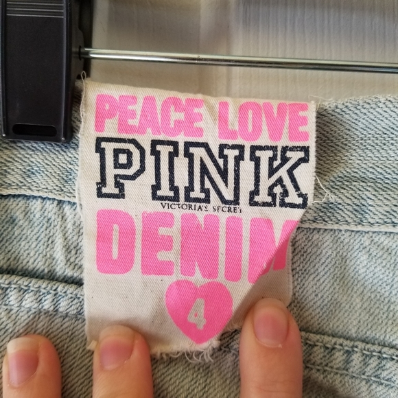 VS PINK denim bling sequin slim straight jeans - Picture 8 of 16